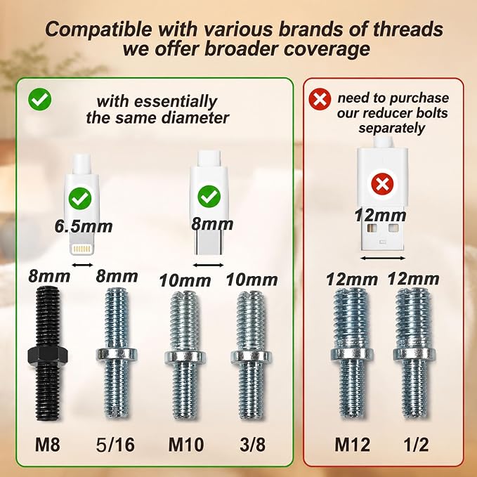 7-12 Inch Adjustable Bed Base Legs, Heavy Duty Metal Replacement Kit - Image 3