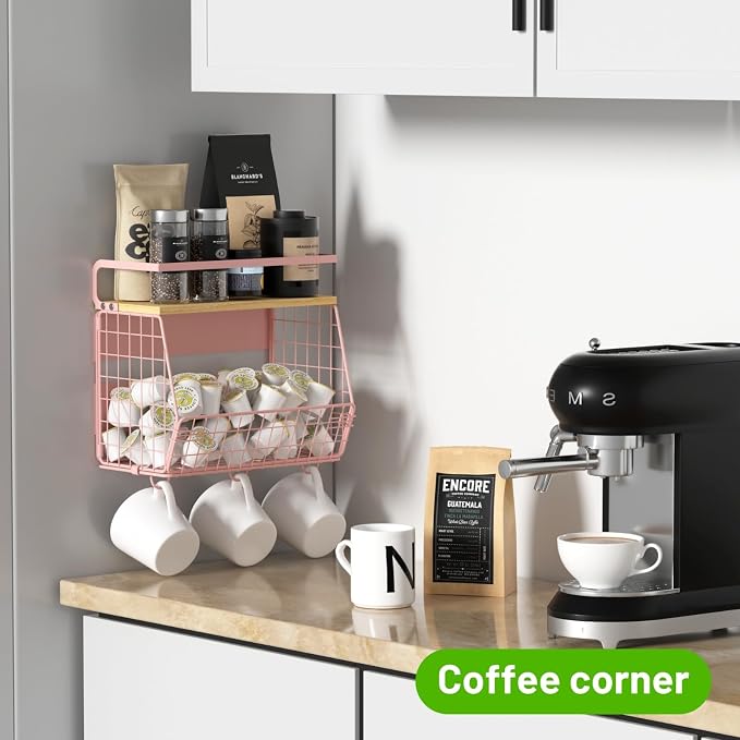 Magnetic Shelf for Fridge with Wood Lid, Fruit Potato and Onion Storage Bins - Image 4