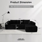 ovios 104" Cloud Boneless Couch - Image 2