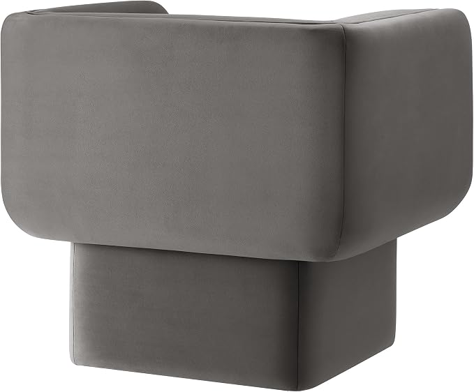 Modway Tate Performance Velvet Accent Chair in Storm Gray - Image 7