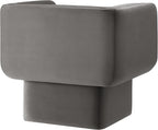 Modway Tate Performance Velvet Accent Chair in Storm Gray - Image 7