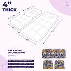 DANGHOOGY Wicker Chair Cushions, Waterproof Outdoor Loveseat Cushions - Image 2