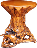 Aotea Crafts Rustic Azalea Tree Stump/Root End Table | Unique Wood Root Log by AoteaCrafts
