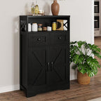 Black Farmhouse Kitchen Pantry Cabinet - Image 8