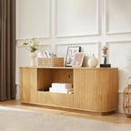 64" Fluted TV Stand for TVs up to 75 inch, Entertainment Center - Image 9