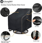 Outdoor Swivel Lounge Chair Cover 2 Pack, 35 W x 37 D x 38.5 H inches, 100% - Image 4