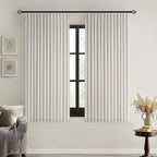 MIULEE Birch Pinch Pleated 100% Blackout Linen Curtains 40x63 Inches | Room by MIULEE