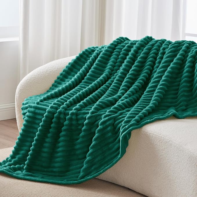 BEDELITE Ribbed Fleece Throw Blanket - Image 8