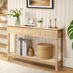Karl home Console Table, Rattan Entryway Table - Image 7