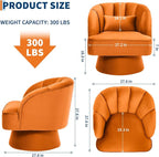 Garvee Ultra-Plush Swivel Accent Chair, 360° Barrel Lounge Chair - Image 3