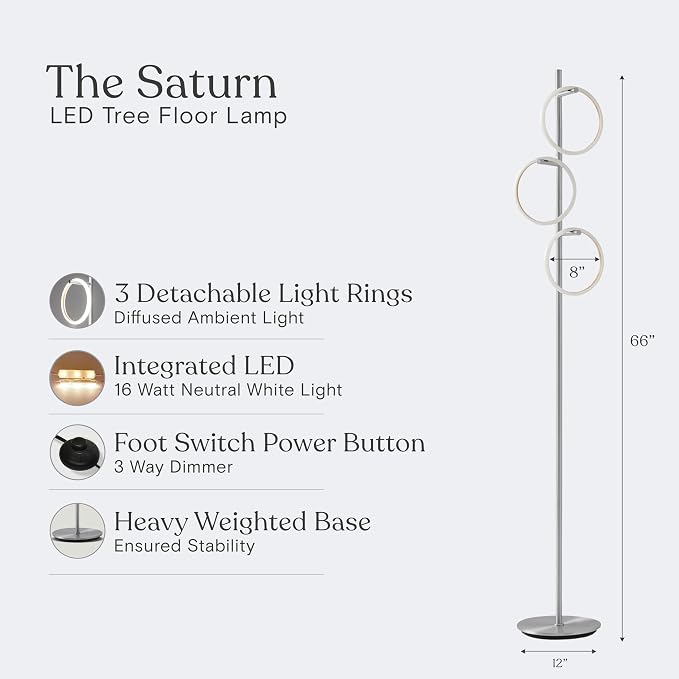 Brightech Saturn LED Tree Floor Lamp - Image 3