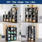 Mavivegue Book Shelf, 12 Cube Storage Organizer, DIY Bookcase, Metal Cube - Image 3