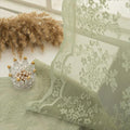 YJ YANJUN Vintage Lace Curtains 54 Inch Length-Victorian Floral Pattern Sage by YJYANJUN