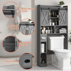 Farmhouse Over The Toilet Storage Cabinet - Image 3