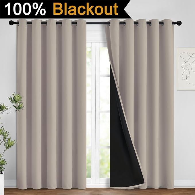 Yakamok Natural Blackout Curtains 63 Inches Long - Image 2