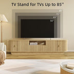 86.61'' Tambour TV Stand for 55-85 Inch, Modern Entertainment Center - Image 3