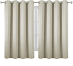 Light Beige Thermal Blackout Curtains/52 x 54 Inch/Set of 2 Panels Room - Image 2