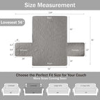 Gray Loveseat Covers 2 Cushion Couch, Water-Repellent Sofa Slipcover - Image 7