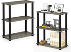 Furinno TURN-S-TUBE Storage Shelves Set of 2, 3-Tier Book Shelf, Corner Shelf by Furinno-FitsYourSpaceFitsYourBudget