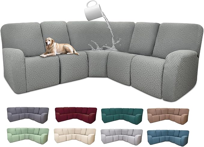 100% Waterproof Sectional Recliner Couch Covers by ROFASVCO