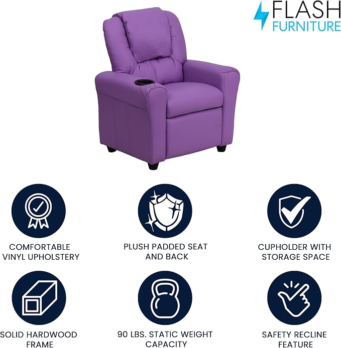 Flash Furniture Vana Vinyl Kids Recliner - Image 3