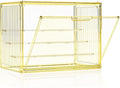Clear Yellow Acrylic Figure Display Case by MSHOMELYDIRECT