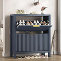 YOMILUVE Shoe Cabinet Storage for Entryway, Fluted Shoe Cabinet by YomiluveDesign