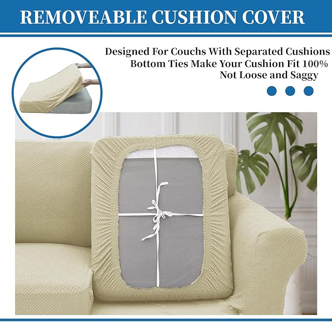 XINEAGE New 4 Pieces Extra Large Couch Covers - Image 6