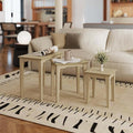 Kmax Nesting Tables Set of 3, Small Sofa Side Table Rustic Stacking End Table by Kmax