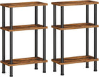 HOOBRO Narrow Side Table Set of 2, 3-Tier Slim End Table No Tools Needed by HOOBRO