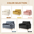 Urhanherry 47" Small Sofa Couch, Soft Chenille loveseat Mini Couch - Image 5