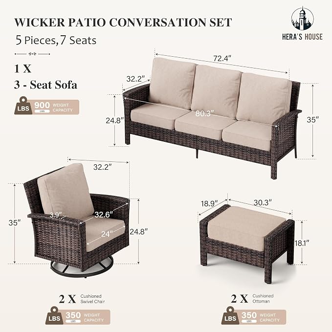 HERA'S HOUSE Patio Furniture Set - Image 6