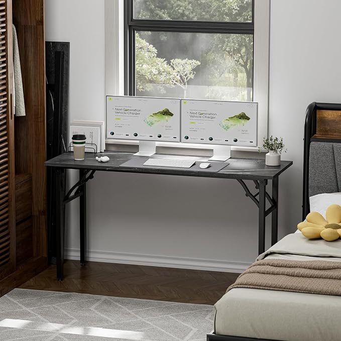 TEMI Small Computer Desk Folding Table - Image 2