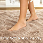 Noahas 2x4 Beige Fluffy Soft Runner Rug Non-Slip - Image 5