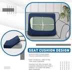 XINEAGE Large Couch Cushion Covers Seat Cushion Cover Thick Stretch Sofa - Image 6