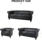 QHITTY 2 Piece Living Room Set, Sectional Chesterfield Sofa Chair Contemporary - Image 2