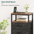 Huuger Nightstands Set of 2, 27.6 Inch End Tables - Image 3