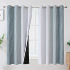 Stone Blue and Greyish White Blackout Curtains by ESTELARTEXTILER