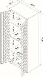 Manhattan Comfort Fortress Standing Cabinet Storage - Image 3
