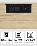 TUTOTAK End Table with Charging Station, Small Side Table with Outlets - Image 6
