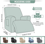 TAOCOCO Oversized Recliner Chair Covers, 1 Seater Streach Recliner Covers Soft - Image 4
