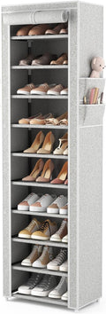 VTRIN Vertical Narrow Shoe Rack Organizer Tall Shoe Rack by VTRIN