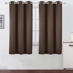 Chocolate Brown Blackout Curtains 40 x 63 Inch Length/Set of 2 Curtain by Lemomo