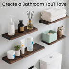 BAYKA Floating Shelves for Wall, Book Shelf for Bedroom, Decor Shelves for - Image 3