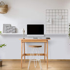 Nnewvante Writing Computer Desk 31.5" Bamboo Home Office Table - Image 3