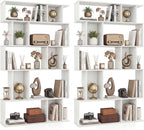 Giantex 5-Tier Bookshelves Set of 2, 10-Cube Geometric Bookcase by Giantex