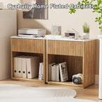 Modern Fluted Nightstand Set of 2 - Image 5