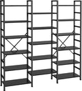 SUPERJARE Triple Bookshelf, Bookcase by SUPERJARE