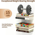 Invisible Floating Bookshelves 6 Tier, Heavy Duty Metal Book Organizer - Image 4