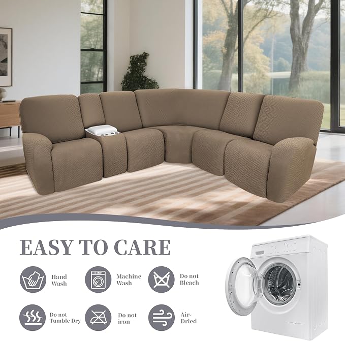 100% Waterproof Sectional Recliner Couch Covers - Image 8